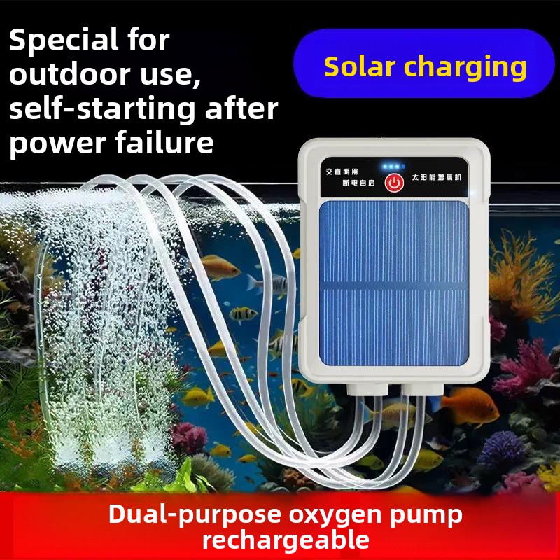 Plug in Charging Fish Tank Oxy - Solar Pond Aerator Oxygen Pump ulasan dan harga