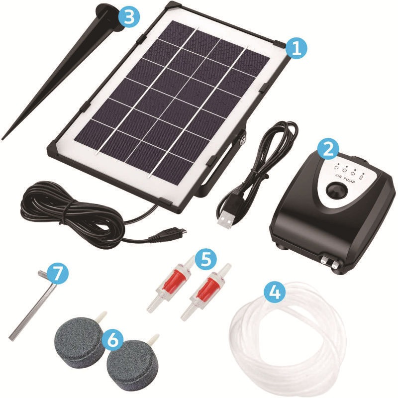 Rechargeable Solar Pond Aerato - Solar Pond Aerator Oxygen Pump ulasan dan harga