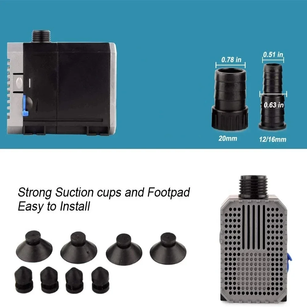 Ultra Quiet Submersible Aquari - Submersible Pond Pump 5000L H ulasan dan harga