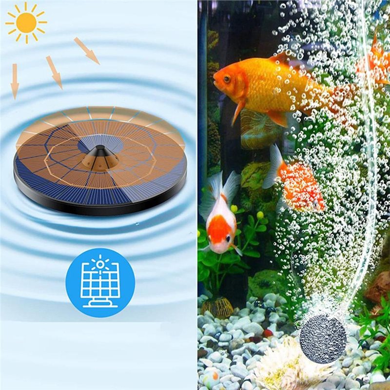 [ABFI!】 Floating Solar Pond Ae - Solar Pond Aerator Oxygen Pump ulasan dan harga