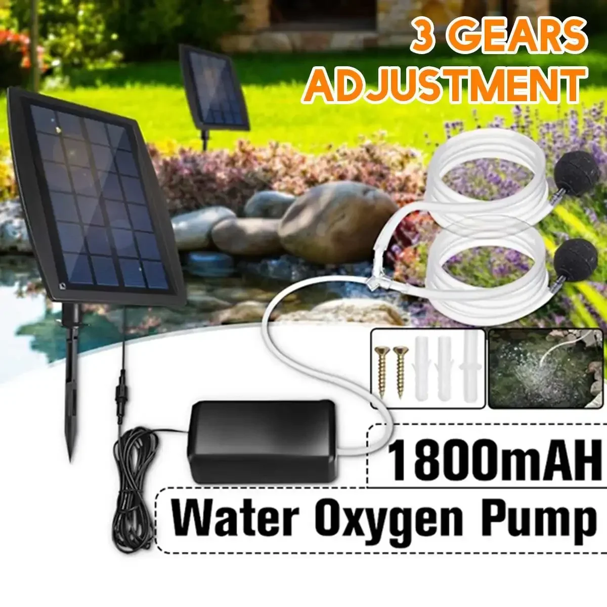 Solar Powered Oxygenator Oxyge - Solar Pond Aerator Oxygen Pump ulasan dan harga