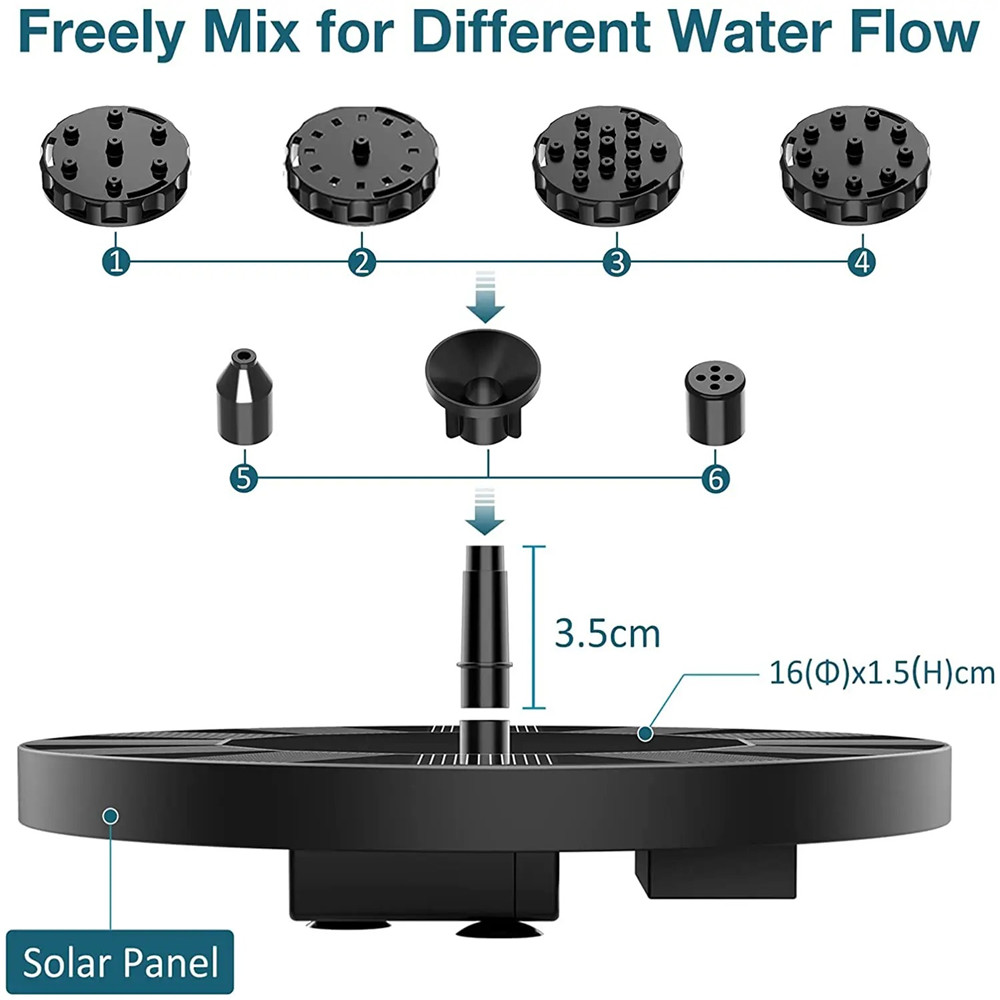 13cm Floating Solar Panel Sola - Floating Solar Fountain Water Pump ulasan dan harga
