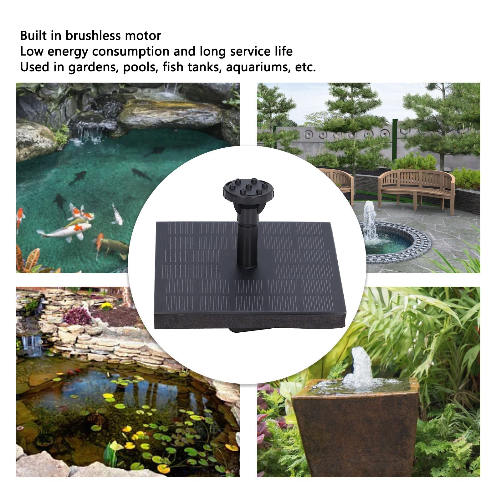 Solar Fountain Kit 7V 1.4W Mon - Floating Solar Fountain Water Pump ulasan dan harga
